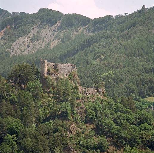 Vue générale ouest, "donjon" et "cornichon".