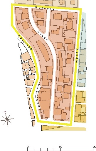 Plan cadastral du sous-lotissement Baudin.