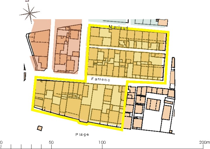 Plan cadastral du sous-lotissement Mariaud.