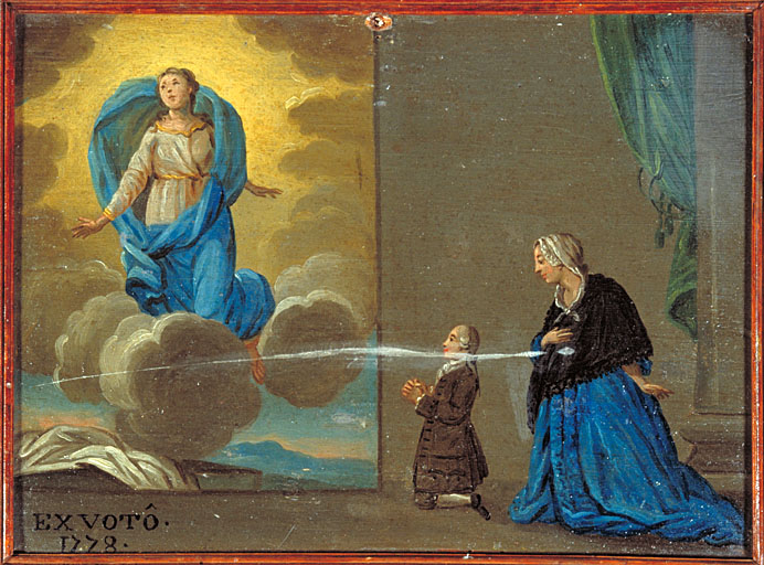 Tableau, ex-voto : Prières à la Vierge