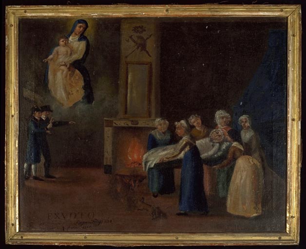 Tableau, ex-voto : Demande de guérison de Madame Reymondi