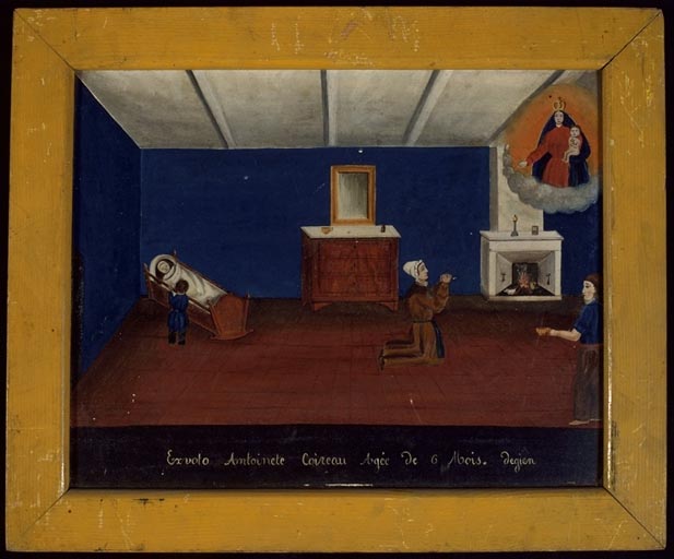 Tableau, ex-voto : Demande de guérison de Antoinete Coireau