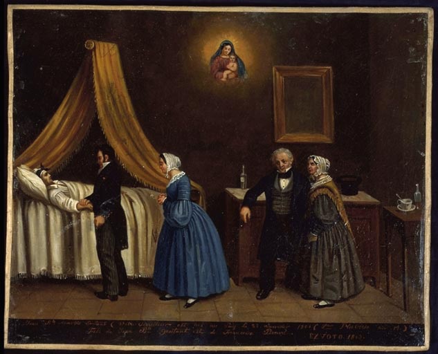 Tableau, ex-voto : Demande de guérison de Jean-Baptiste-Martin Goutant