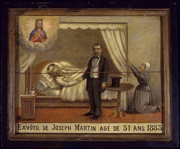 Tableau, ex-voto : Demande de guérison de Joseph Martin