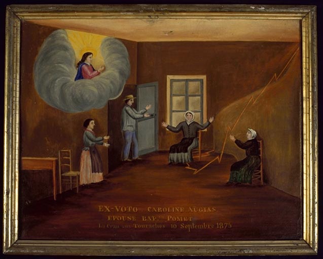 Tableau, ex-voto : Accident dû à la foudre (n° 3)