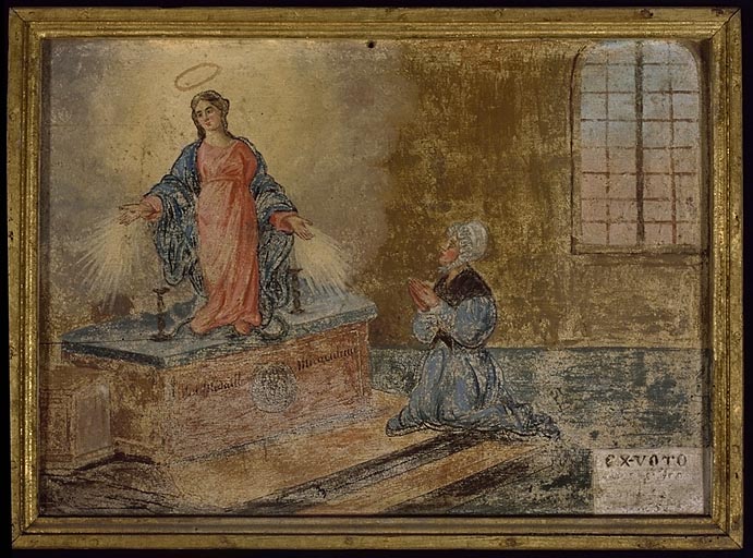 Tableau, ex-voto : Femme en prière (n° 3)