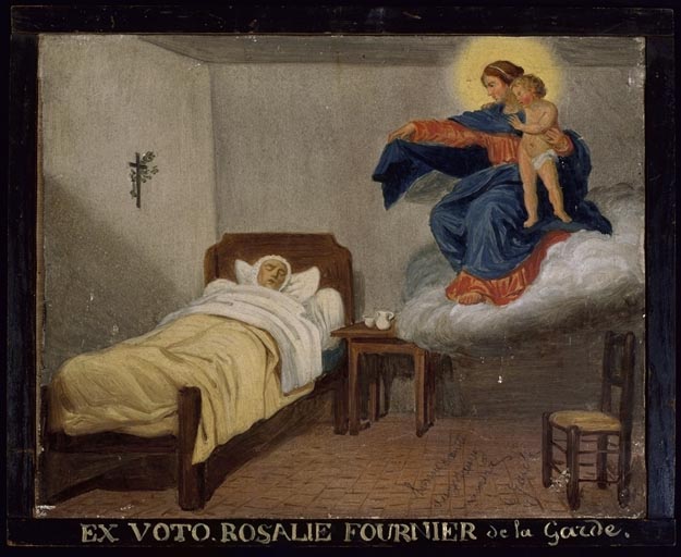 Tableau, ex-voto : Demande de guérison de Rosalie Fournier