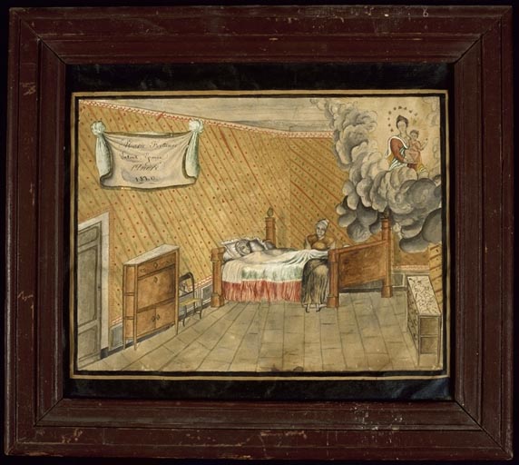 Tableau, ex-voto : Demande de guérison de Marie-Fortunée Latout