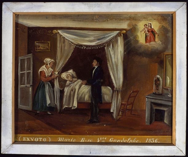 Tableau, ex-voto : Demande de guérison de Marie-Rose Gandolphe