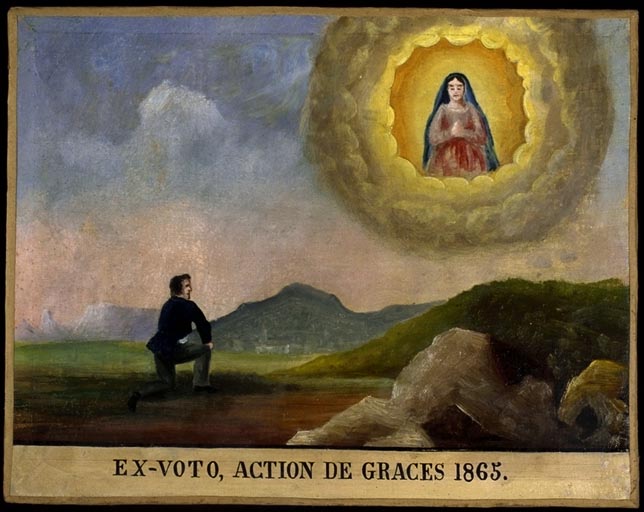 Tableau, ex-voto : Remerciement à la Vierge