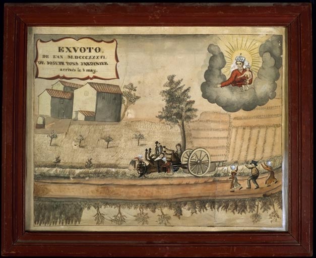 Tableau, ex-voto : Accident de charrette de Joseph Pons