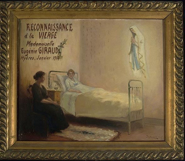 Tableau, ex-voto : Demande de guérison de Eugénie Giraud