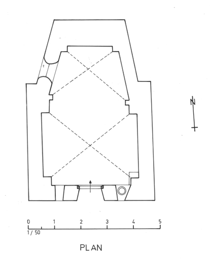 Chapelle Notre-Dame-des-Allégresses aux acles. Plan. ; Chapelle Notre-Dame-des-Allégresses aux acles. Plan.