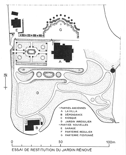 Jardin d'agrément de la Villa les Accacias, puis Peiro Longo
