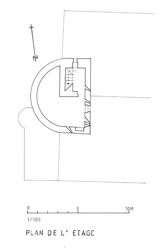 Plan de l’étage de comble de l’église paroissiale Saint-Marie-Madeleine.