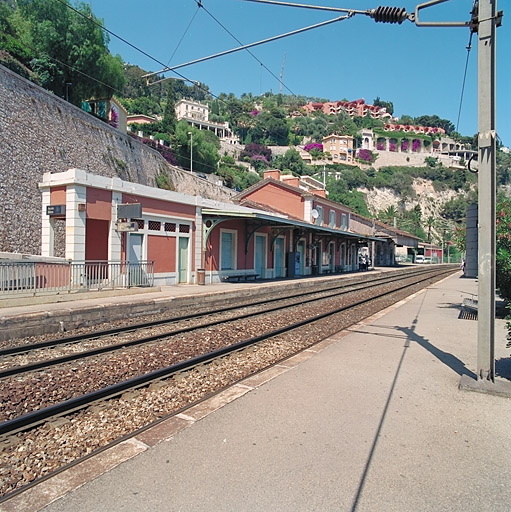 Vue en perspective de la gare depuis l'ouest.