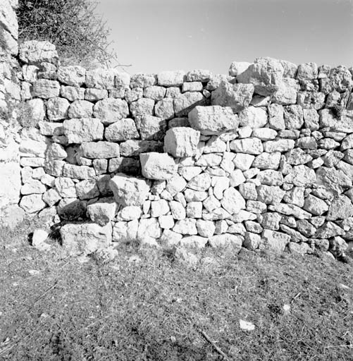 L'aire, détail : l'escalier d'accès, vu depuis le sud.