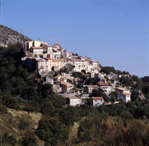 Vue d'ensemble, depuis l'ouest. L'agglomération proprement dite (en haut) se distingue bien du quartier des Granges (en bas).