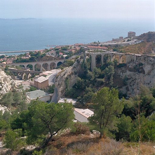 Vallon des Riaux. Vue prise du haut du quartier des Abandonnés.