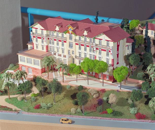 Maquette de l'hôtel.