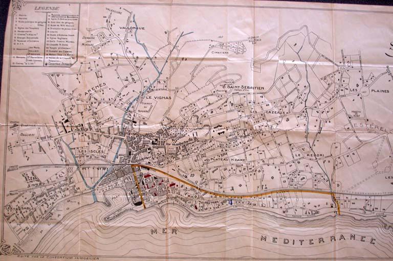 [Plan de l'agglomération dans les années 1920-1930. Partie gauche.]
