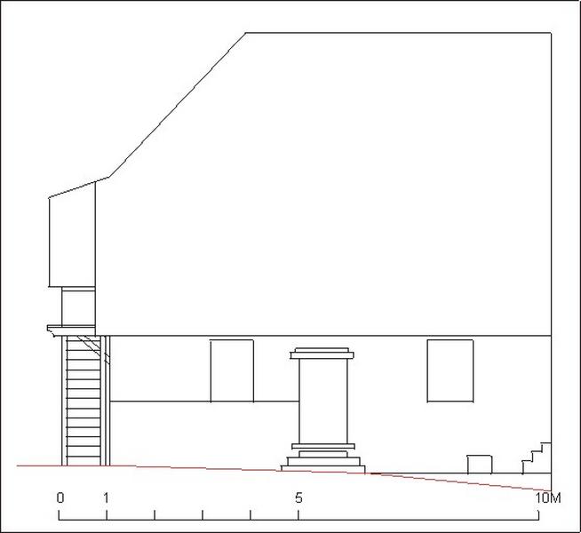Elévation de la façade sud.