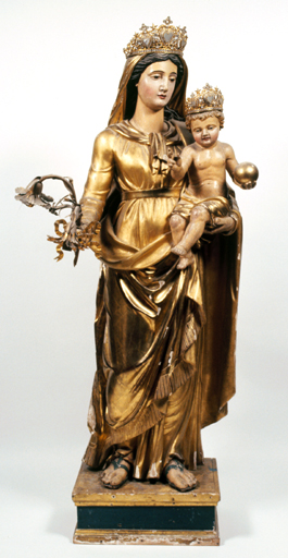 Statue (petite nature) : Vierge à l'Enfant