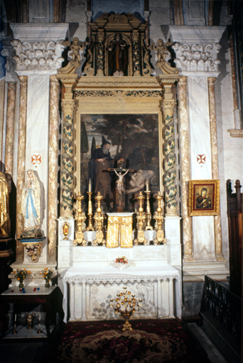 Retable (retable architecturé) (2), retable de l'autel de saint Antoine abbé