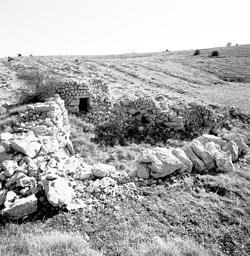 Cipières. Une cabane près d'un petit enclos (cadastre section F, parcelle 253).