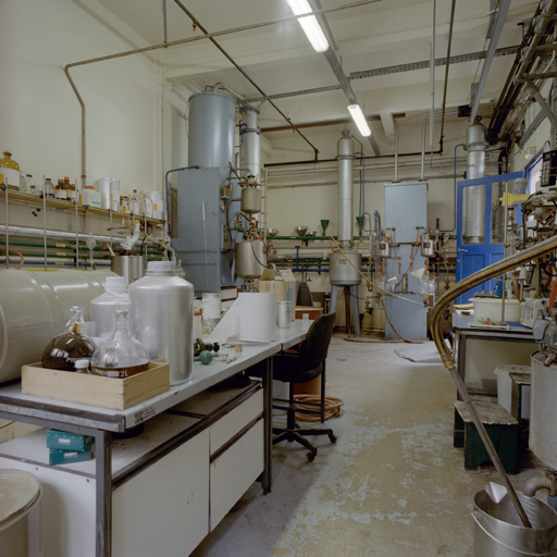 Le petit laboratoire encore en activité.