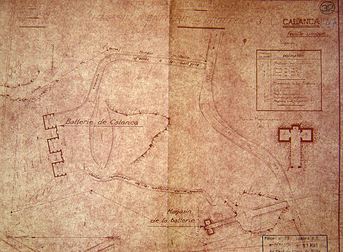 Petit Atlas des Bâtiments militaires. Batterie du groupe N° 3 (de Calanca).