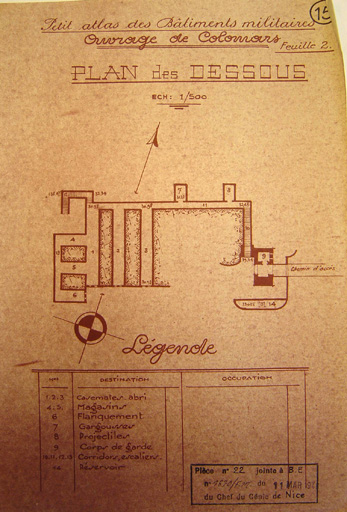 Petit Atlas des Bâtiments militaires. Batterie de la Simboula. Plan de masse.