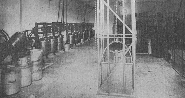 Salle des bateuses et appareils frigorifiques.