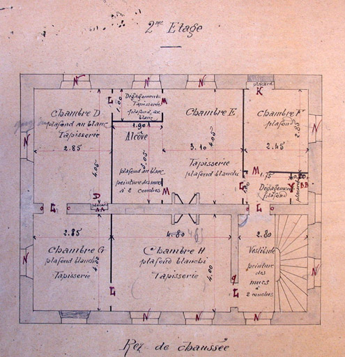 Plan du logement du chef d'atelier, deuxième étage, 1897/04/25.