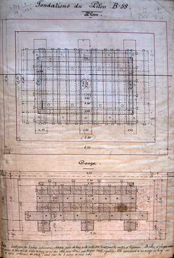 Feuille de dessins n° 2 annexée au métré d'ouvrages d'art n° 31 - Agrandissement des ateliers d'Arles - Atelier des Forges - Déplacement et installations nouvelles de machines-outils.