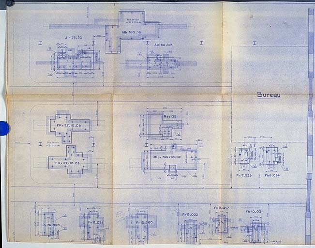 Ateliers d'Arles - Ajustage - Implantation des machines-outils - échelle 1/50e - [partie supérieure].