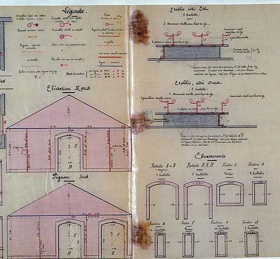 Chemins de fer de Paris à Lyon et à la Méditerranée - Service de la Voie - Ateliers, Magasins et Dépôts - Ateliers d'Arles - Feuille de croquis n° 1 annexée au Métré d'ouvrages d'art n° 4 - Alongement de l'atelier des ajusteurs et installation d'un atelier de rectification - Couverture.