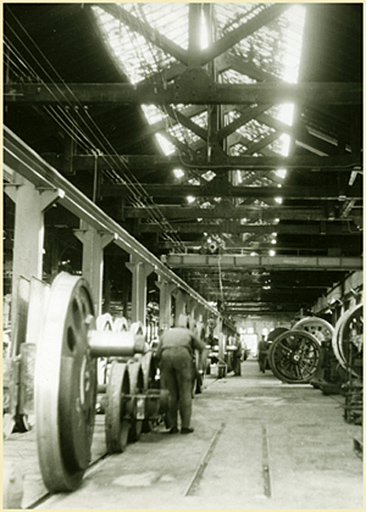 [Vue de l'atelier des roues].