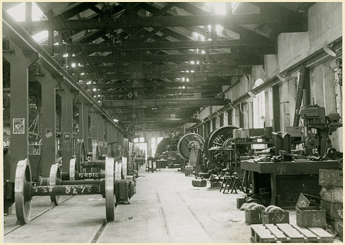 [Vue de l'atelier des roues].