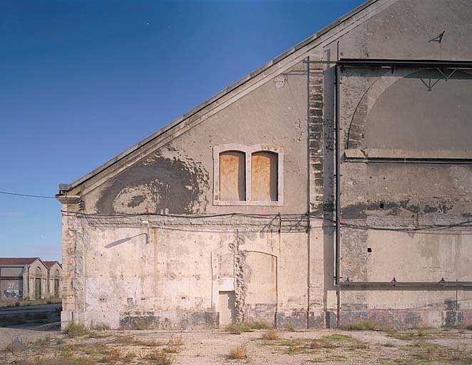 Détail du pignon ouest. ; Détail du pignon ouest.