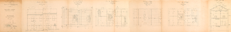 Propriété de Mr Filho Camille, Indication cadastrales : section F, quartier Fontaine des Tuiles, parcelle n°8. Projet de maison d'habitation. (Rez-de-chaussée et premier étage).