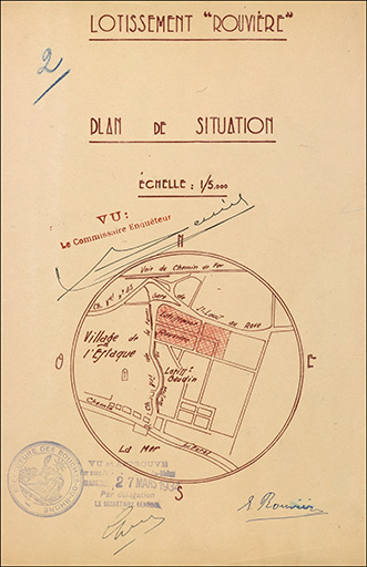Lotissement "Rouvière". Plan de situation.