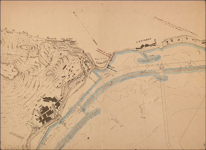 Dépôt de déblais sur le rivage de la mer. Les établissement Kuhlmann pétitionnaire. Plan du 4 octobre 1917 joint au rapport du sous-ingénieur subdivisionnaire. échelle = 0.001 pour m. (1/1000e)
