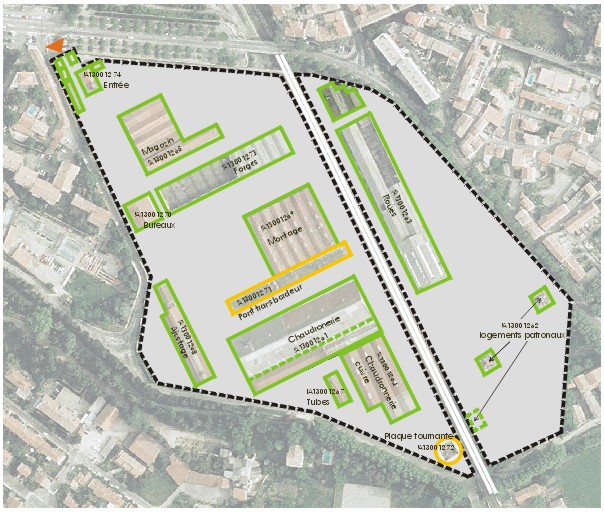 Plan de localisation des bâtiments