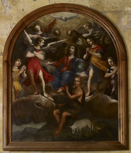 Tableau : Christ Sauveur désigné par saint Jean Baptiste