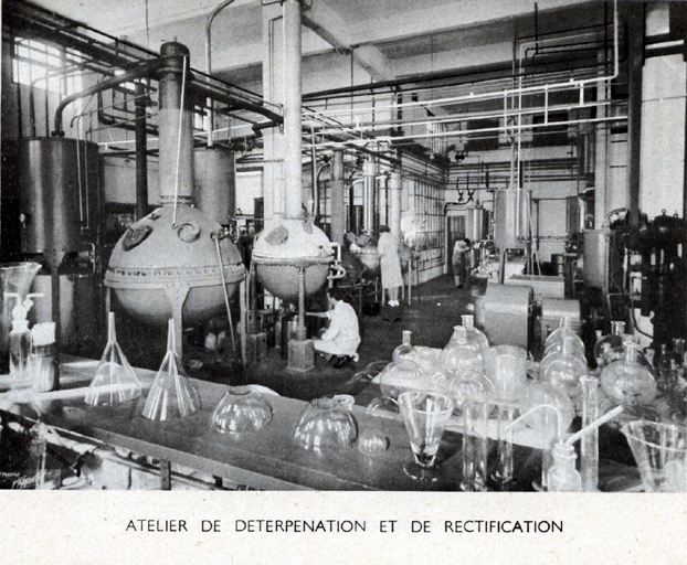Atelier de déterpenation et de réctification.