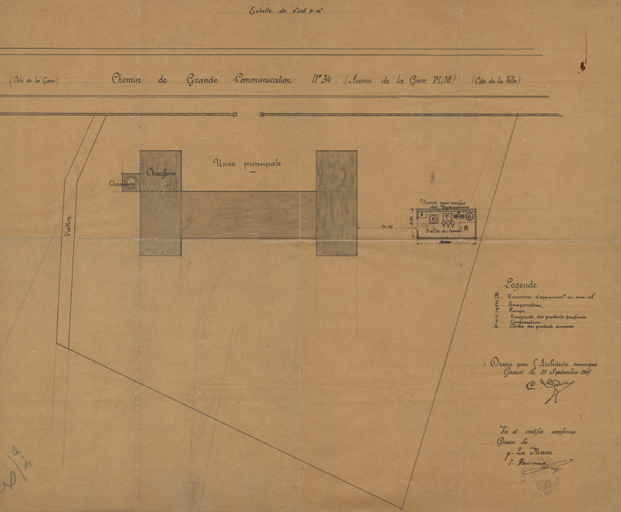 Plan de masse de l'usine R. Sornin.