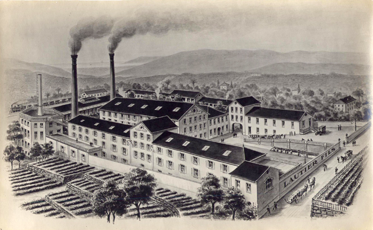 Vue d'ensemble de la principale partie de l'usine Lautier Fils.