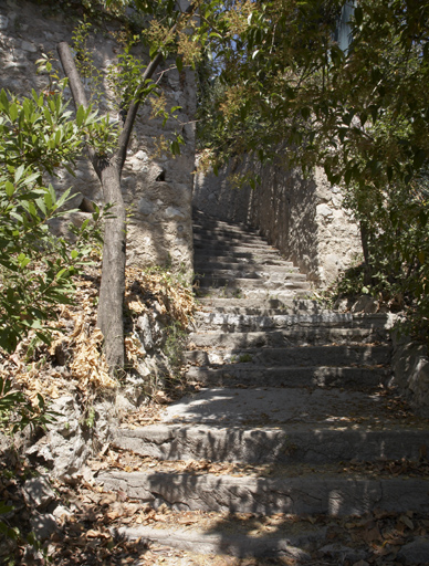 Escalier de jardin.