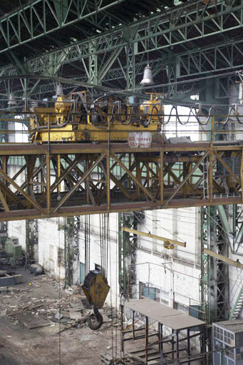 Le pont-roulant de 60 t. du vaisseau sud, détail.